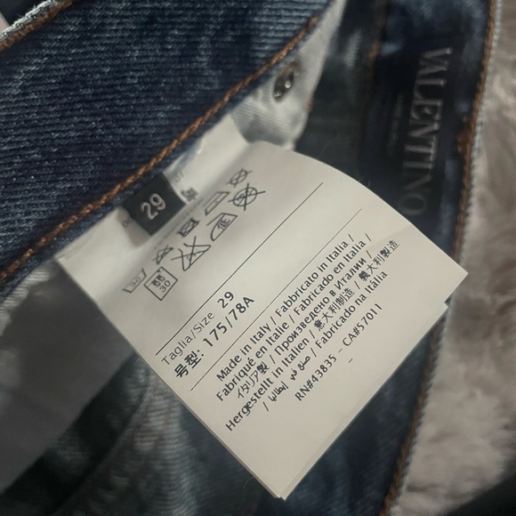 Valentino Mens Slim-Fit Denim Jeans Blue Sz 32 - Picture 11 of 11